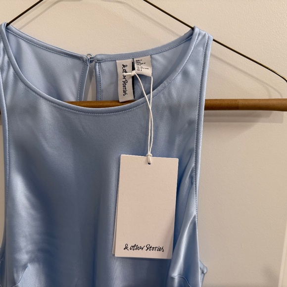 &Other Stories Sleeveless Satin Midi Dress - Picture 7 of 8